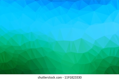 Light Blue, Green vector shining hexagonal pattern. Glitter abstract illustration with an elegant design. A completely new design for your business.
