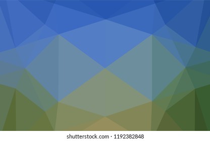 Light Blue, Green vector shining hexagonal pattern. A vague abstract illustration with gradient. The elegant pattern can be used as part of a brand book.