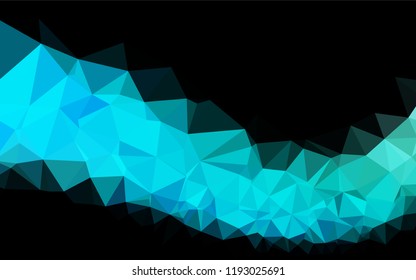 Light Blue, Green vector shining hexagonal template. Glitter abstract illustration with an elegant design. The textured pattern can be used for background.