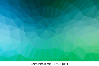 Light Blue, Green vector shining hexagonal background. Shining colored illustration in a Brand new style. The best triangular design for your business.