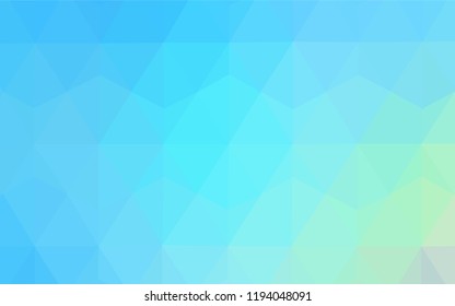 Light Blue, Green vector shining triangular layout. Triangular geometric sample with gradient.  Polygonal design for your web site.