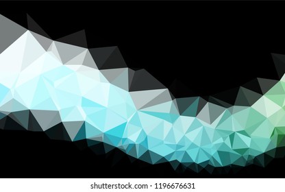 Light Blue, Green vector shining low poly pattern. Modern geometrical abstract illustration with gradient. A new texture for your design.