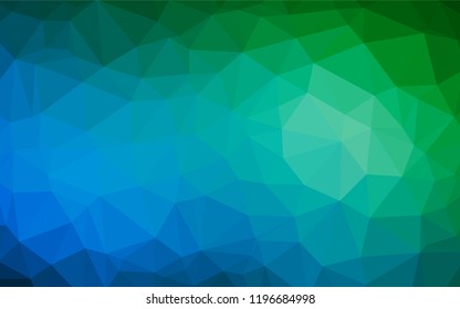 Light Blue, Green vector shining hexagonal background. An elegant bright illustration with gradient. A new texture for your design.