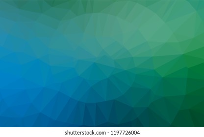 Light Blue, Green vector shining hexagonal pattern. A sample with polygonal shapes. A new texture for your design.