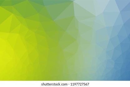 Light Blue, Green vector shining hexagonal background. A vague abstract illustration with gradient. A completely new design for your business.