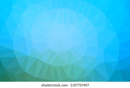 Light Blue, Green vector shining hexagonal template. A sample with polygonal shapes. The completely new template can be used for your brand book.