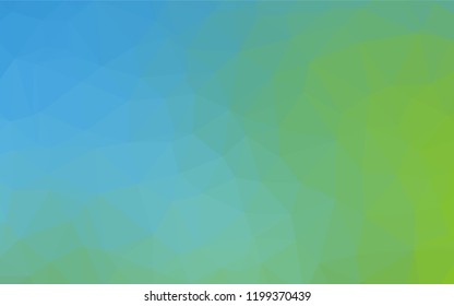 Light Blue, Green vector shining hexagonal pattern. Brand new colored illustration in blurry style with gradient. The completely new template can be used for your brand book.