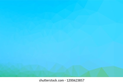 Light Blue, Green vector shining hexagonal background. Modern geometrical abstract illustration with gradient. The completely new template can be used for your brand book.
