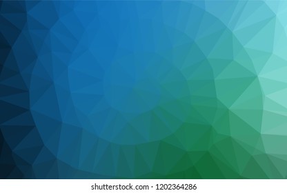Light Blue, Green vector shining hexagonal pattern. Colorful illustration in abstract style with gradient. The template can be used as a background for cell phones.