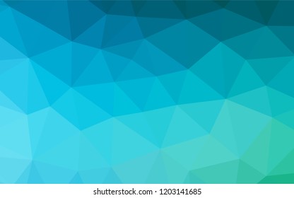 Light Blue, Green vector shining hexagonal template. Modern geometrical abstract illustration with gradient. A completely new template for your business design.