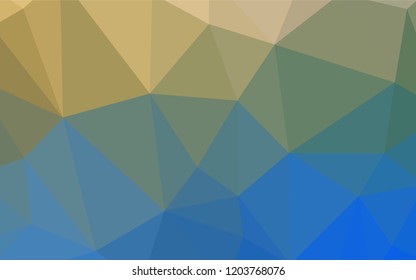 Light Blue, Green vector shining triangular layout. Creative geometric illustration in Origami style with gradient. Polygonal design for your web site.