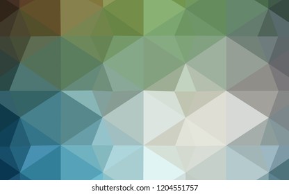 Light Blue, Green vector shining triangular cover. Colorful abstract illustration with triangles. A completely new design for your leaflet.