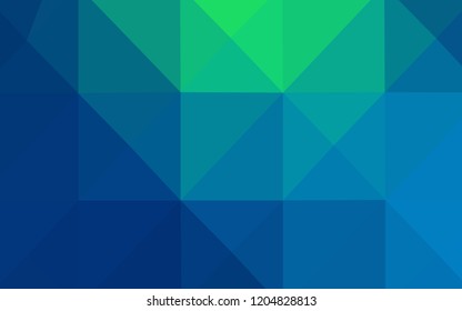 Light Blue, Green vector shining triangular cover. A sample with polygonal shapes. That new template can be used for your brand book.