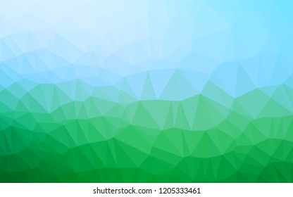 Light Blue, Green vector shining hexagonal pattern. Shining colored illustration in a Brand new style. The completely new template can be used for your brand book.