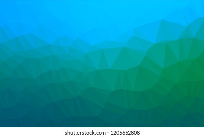 Light Blue, Green vector shining hexagonal pattern. Modern geometrical abstract illustration with gradient. A new texture for your design.