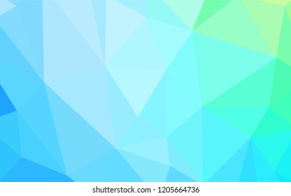 Light Blue, Green vector shining triangular backdrop. Shining colorful illustration with triangles. Completely new template for your banner.