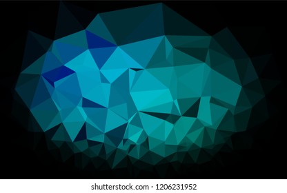 Light Blue, Green vector shining hexagonal pattern. Creative geometric illustration in Origami style with gradient. Brand new style for your business design.