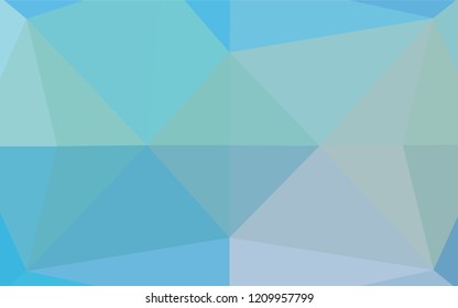 Light Blue, Green vector shining hexagonal background. Geometric illustration in Origami style with gradient.  The polygonal design can be used for your web site.