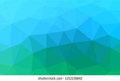 Light Blue, Green vector shining hexagonal template. Shining colored illustration in a Brand new style. The textured pattern can be used for background.
