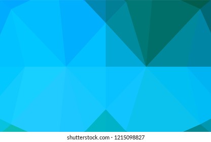 Light Blue, Green vector shining hexagonal template. Shining illustration, which consist of triangles. The best triangular design for your business.