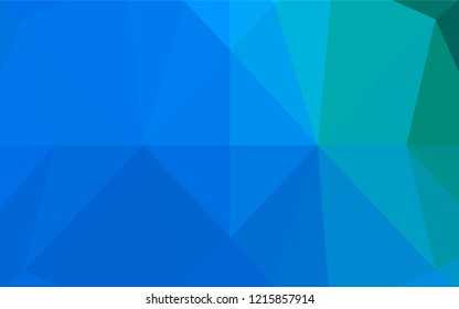 Light Blue, Green vector shining hexagonal pattern. Colorful abstract illustration with gradient. A completely new design for your business.