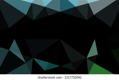 Light Blue, Green vector shining hexagonal pattern. Brand new colored illustration in blurry style with gradient. The best triangular design for your business.