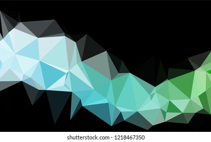 Light Blue, Green vector shining hexagonal pattern. Shining colored illustration in a Brand new style. The elegant pattern can be used as part of a brand book.