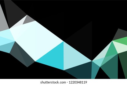 Light Blue, Green vector shining hexagonal background. Creative illustration in halftone style with gradient. Brand new style for your business design.