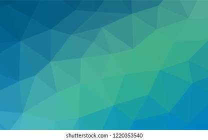 Light Blue, Green vector shining hexagonal background. A sample with polygonal shapes. The completely new template can be used for your brand book.