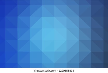 Light Blue, Green vector shining triangular layout. Creative geometric illustration in Origami style with gradient. Triangular pattern for your design.
