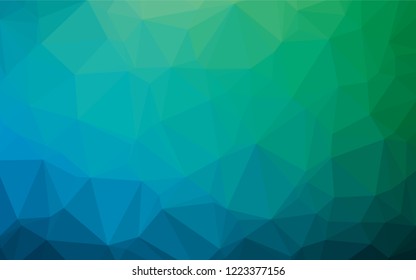 Light Blue, Green vector shining hexagonal pattern. A sample with polygonal shapes. The template can be used as a background for cell phones.