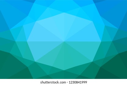 Light Blue, Green vector shining hexagonal pattern. Shining colored illustration in a Brand new style. Brand new style for your business design.
