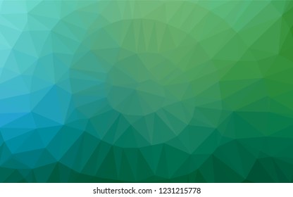 Light Blue, Green vector shining hexagonal pattern. Creative geometric illustration in Origami style with gradient. The completely new template can be used for your brand book.