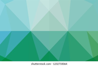 Light Blue, Green vector shining hexagonal pattern. A completely new color illustration in a vague style. The polygonal design can be used for your web site.