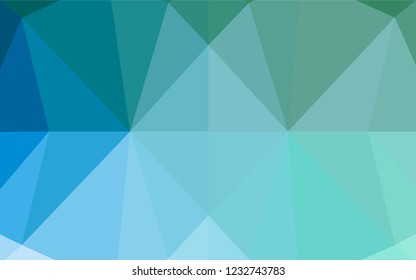 Light Blue, Green vector shining hexagonal pattern. A vague abstract illustration with gradient. A completely new design for your business.