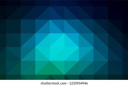 Light Blue, Green vector shining triangular backdrop. Colorful illustration in polygonal style with gradient. Template for cell phone's backgrounds.