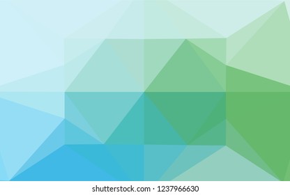 Light Blue, Green vector shining hexagonal template. Colorful abstract illustration with gradient. The polygonal design can be used for your web site.