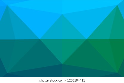 Light Blue, Green vector shining hexagonal pattern. Creative illustration in halftone style with gradient. The elegant pattern can be used as part of a brand book.