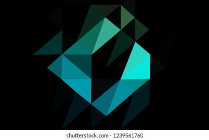 Light Blue, Green vector shining triangular pattern. Colorful abstract illustration with gradient. Triangular pattern for your business design.