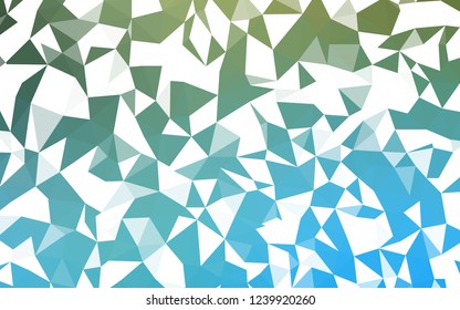 Light Blue, Green vector shining triangular layout. A completely new color illustration in a polygonal style. Polygonal design for your web site.