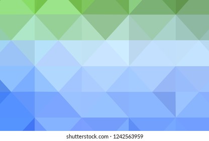 Light Blue, Green vector shining triangular layout. A completely new color illustration in a polygonal style. New template for your brand book.