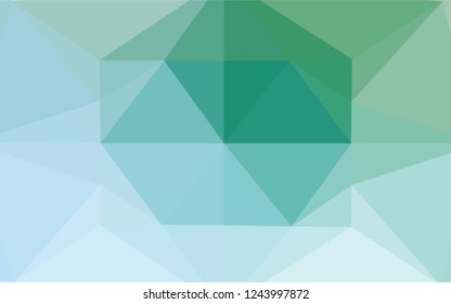 Light Blue, Green vector shining hexagonal pattern. A vague abstract illustration with gradient. The textured pattern can be used for background.