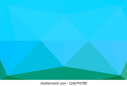 Light Blue, Green vector shining hexagonal template. Brand new colored illustration in blurry style with gradient. The polygonal design can be used for your web site.