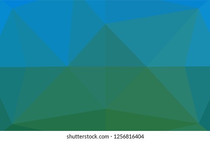 Light Blue, Green vector shining hexagonal template. Creative geometric illustration in Origami style with gradient. The completely new template can be used for your brand book.