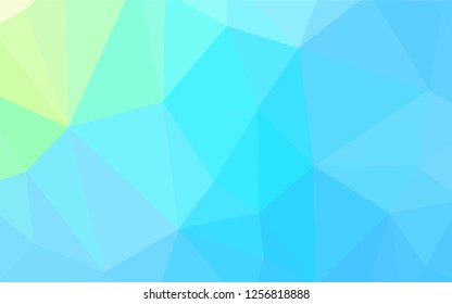 Light Blue, Green vector shining triangular cover. Modern abstract illustration with triangles. Brand new style for your business design.