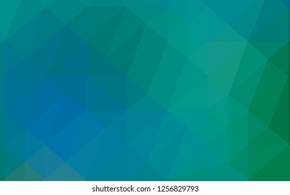 Light Blue, Green vector shining triangular template. A vague abstract illustration with gradient. Elegant pattern for a brand book.