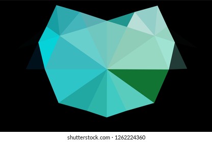 Light Blue, Green vector shining hexagonal background. A sample with polygonal shapes. A completely new template for your business design.