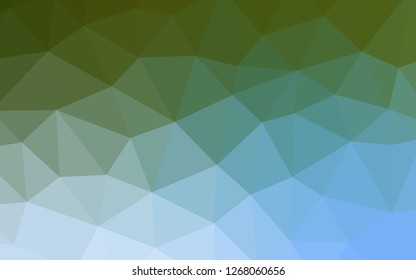 Light Blue, Green vector shining triangular layout. Creative geometric illustration in Origami style with gradient. Textured pattern for your backgrounds.