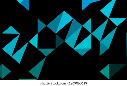 Light Blue, Green vector shining triangular template. Geometric illustration in Origami style with gradient. Completely new design for your business.
