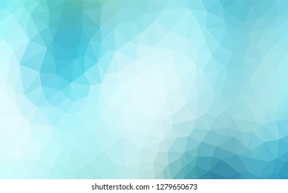 Light Blue, Green vector shining triangular cover. Colorful illustration in polygonal style with gradient. Pattern for a brand book's backdrop.